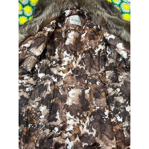 Vintage Furs by Pollans Mink Leatrim Race Collar Mid length Coat - Picture 12 of 13